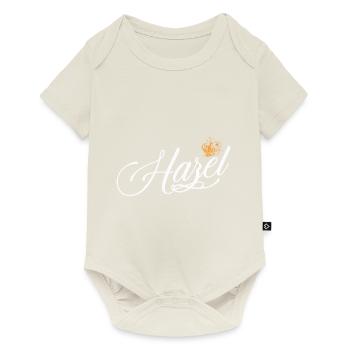 Hazel Nom personnalisé pour les femmes Enfants Tout-petits - Hazel - Body à manches courtes Premium Bébé - blanc cassé - Devant