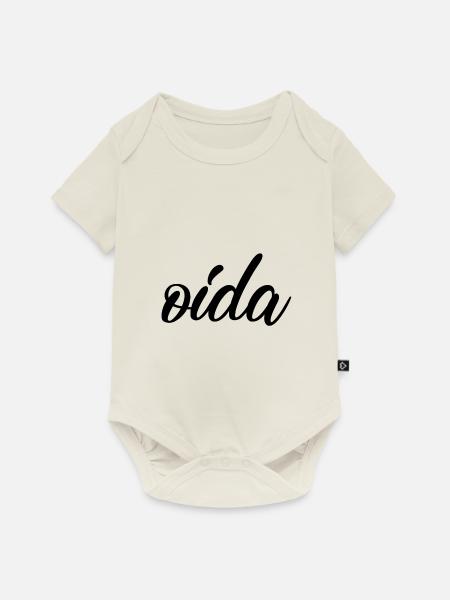 oida - Baby Premium Kurzarmbody - Naturweiß