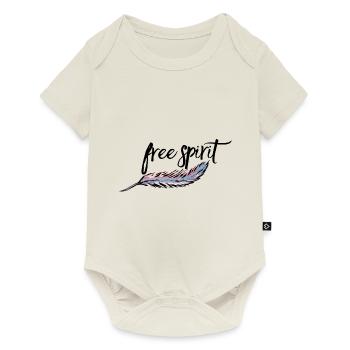 Free Spirit with plum colored - Vol. 4 noir - Body à manches courtes Premium Bébé - blanc cassé - Devant