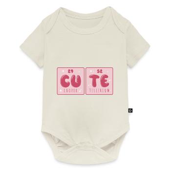 Sweet Copper Tellerium Chimie Mignonne Chimiste Flirt - Body à manches courtes Premium Bébé - blanc cassé - Devant