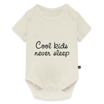 cool kids never sleep - Body à manches courtes Premium Bébé - blanc cassé - Devant