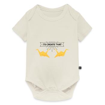 Japanese Origami Design and Kirigami Origami - Baby Premium short-sleeve bodysuit - off white - Front