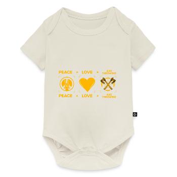 Axe throwing - Baby Premium short-sleeve bodysuit - off white - Front