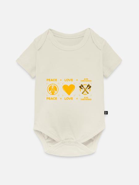 Axtwerfen - Baby Premium Kurzarmbody - Naturweiß