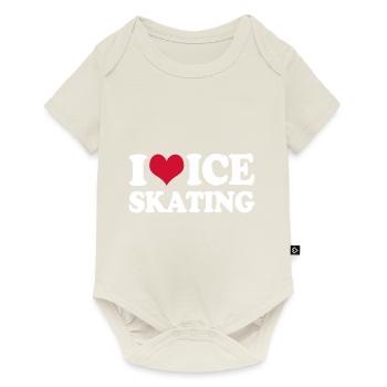 I Love Ice Skating - Baby Premium short-sleeve bodysuit - off white - Front