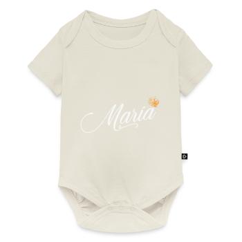 Maria Nom personnalisé pour les femmes Enfants Tout-petits - Maria - Body à manches courtes Premium Bébé - blanc cassé - Devant