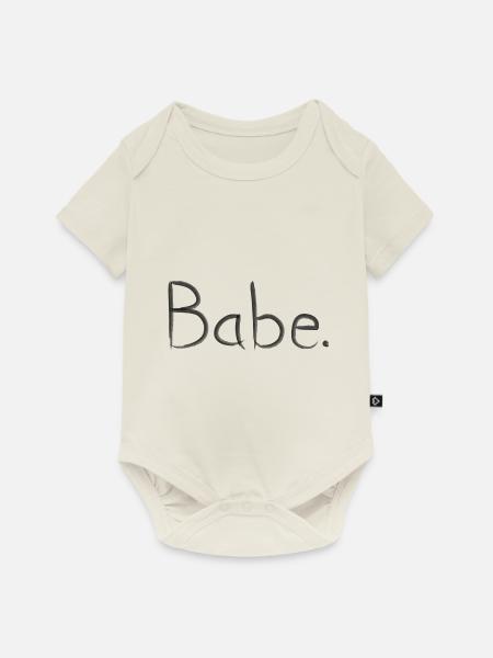 BABE - Baby Premium Kurzarmbody - Naturweiß
