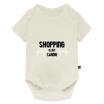 Shopping is my Cardio Lustiges Gym Shirt - Body à manches courtes Premium Bébé - blanc cassé - Devant