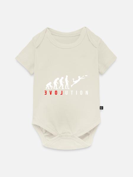 Ultimate Frisbee Evolution - Baby Premium Kurzarmbody - Naturweiß