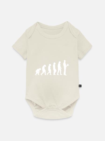 Evolution Kellner - Baby Premium Kurzarmbody - Naturweiß