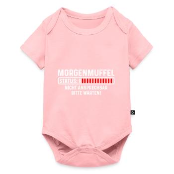 Morgenmuffel - Status - Baby Premium Kurzarmbody - Rosa - Vorne