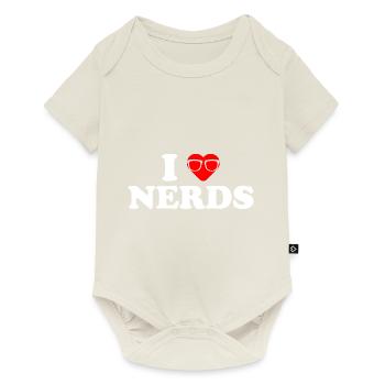 T-shirt I Love Nerds - I Heart Nerds - Body à manches courtes Premium Bébé - blanc cassé - Devant