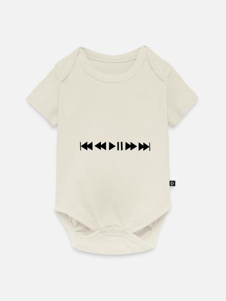 Musik - Baby Premium Kurzarmbody - Naturweiß