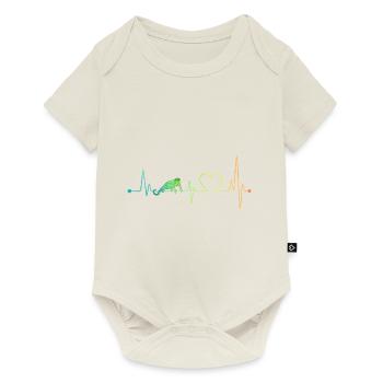 Chameleon Heartbeat - Baby Premium short-sleeve bodysuit - off white - Front