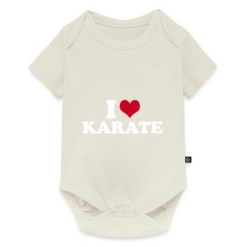 J’aime le karaté - Body à manches courtes Premium Bébé - blanc cassé - Devant