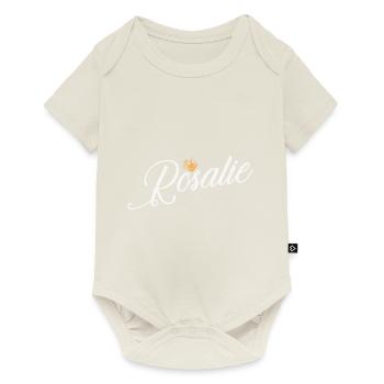 Rosalie Nom pour les femmes Enfants Tout-petits - Rosalie - Body à manches courtes Premium Bébé - blanc cassé - Devant