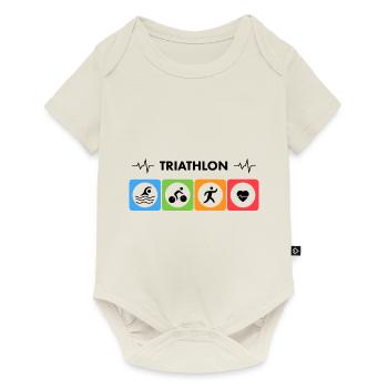 chemise de triathlon - Body à manches courtes Premium Bébé - blanc cassé - Devant