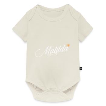Matilda Name für Frauen Kinder Kleinkinder - Matilda - Baby Premium Kurzarmbody - Naturweiß - Vorne
