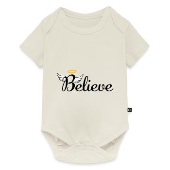 Je crois aux anges - Body à manches courtes Premium Bébé - blanc cassé - Devant