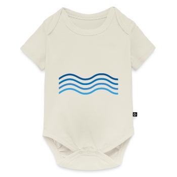 Vacances d'eau de vague - Body à manches courtes Premium Bébé - blanc cassé - Devant