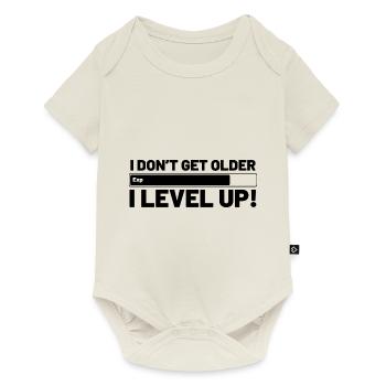 Je ne vieillis pas je monte de niveau! - l'anniversaire du joueur - Body à manches courtes Premium Bébé - blanc cassé - Devant