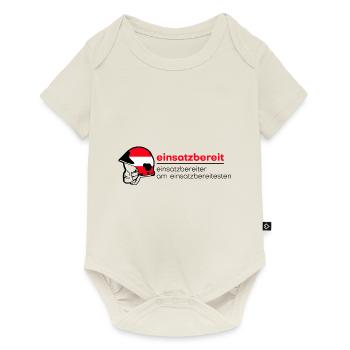 einsatzbereit - Feuerwehr Österreich - Baby Premium Kurzarmbody - Naturweiß - Vorne