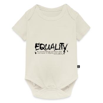 EQUALITY lettrage noir - Body à manches courtes Premium Bébé - blanc cassé - Devant
