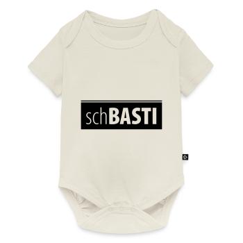 schBASTI – Basti Sebastian Bastian Namensshirt - Baby Premium Kurzarmbody - Naturweiß - Vorne