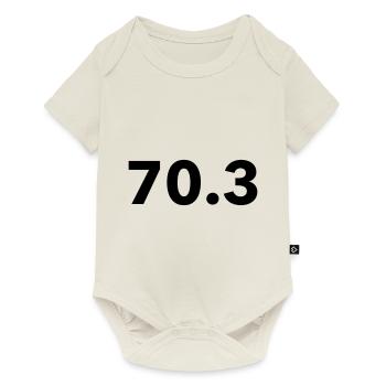 Triathlon Moyenne Distance 70.3 - Body à manches courtes Premium Bébé - blanc cassé - Devant