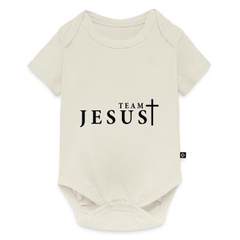 jésus équipe croix - Body à manches courtes Premium Bébé - blanc cassé - Devant