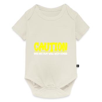 Caution, does not play well with others 33 - Baby Premium short-sleeve bodysuit - off white - Front