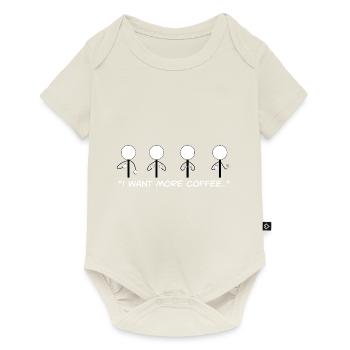 Thérapeute orthophoniste Je veux plus de langage vocal de café - Body à manches courtes Premium Bébé - blanc cassé - Devant