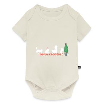 Cute Kitty in Santa Hat - Meowy Christmas - Baby Premium short-sleeve bodysuit - off white - Front