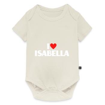 J’aime Isabella Red Heart Love Love Fan Gift - Body à manches courtes Premium Bébé - blanc cassé - Devant