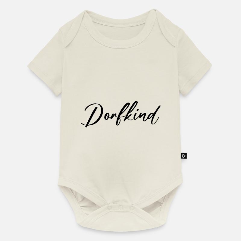 Dorfkind - Baby Premium Kurzarmbody - Naturweiß
