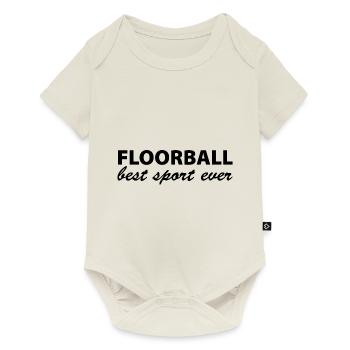 Floorball meilleur sport ever - Body à manches courtes Premium Bébé - blanc cassé - Devant