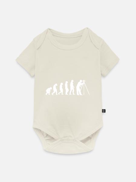 Evolution Vermesser - Baby Premium Kurzarmbody - Naturweiß