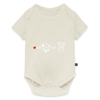 Staffordshire Terrier Heartbeat Lustige - Baby Premium Kurzarmbody - Naturweiß - Vorne