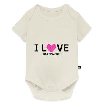 Design coloré Kirigami Origami - Body à manches courtes Premium Bébé - blanc cassé - Devant
