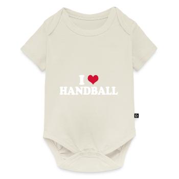 I Love Handball - Baby Premium short-sleeve bodysuit - off white - Front