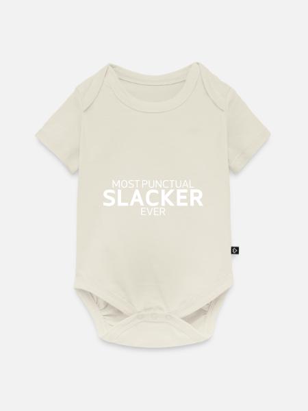 Most Punctual Slacker Ever - Baby Premium Kurzarmbody - Naturweiß