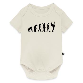 Gitarrist Bassist Evolution - Baby Premium Kurzarmbody - Naturweiß - Vorne