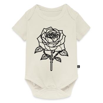 Rose Flower Thorns - Baby Premium short-sleeve bodysuit - off white - Front