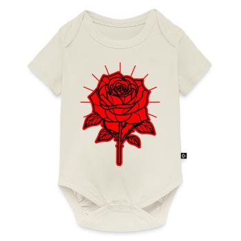 Rose Flower Thorns - Baby Premium short-sleeve bodysuit - off white - Front