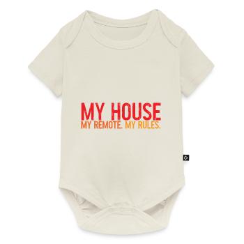 My House My Remote My Rules 3 - Baby Premium short-sleeve bodysuit - off white - Front