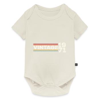 Vintage 1971 Cadeaux Légende pour 52 ans - 52ème - Body à manches courtes Premium Bébé - blanc cassé - Devant