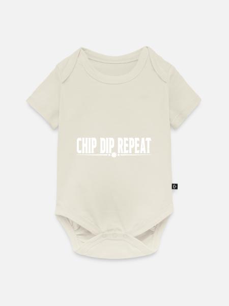 Chip Dip Repeat 9 - Baby Premium Kurzarmbody - Naturweiß