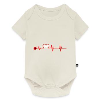 Cocker Spaniel Heartbeat Funny Dog Owners - Baby Premium short-sleeve bodysuit - off white - Front