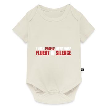 J’aimerais que les gens soient plus à l’aise dans le silence 3 - Body à manches courtes Premium Bébé - blanc cassé - Devant