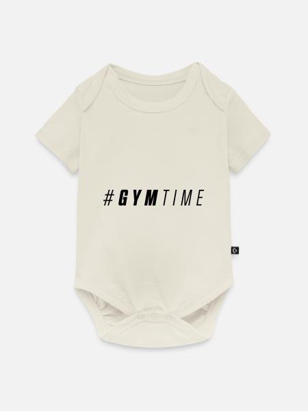 gym zeit motivation fitness - Baby Premium Kurzarmbody - Naturweiß